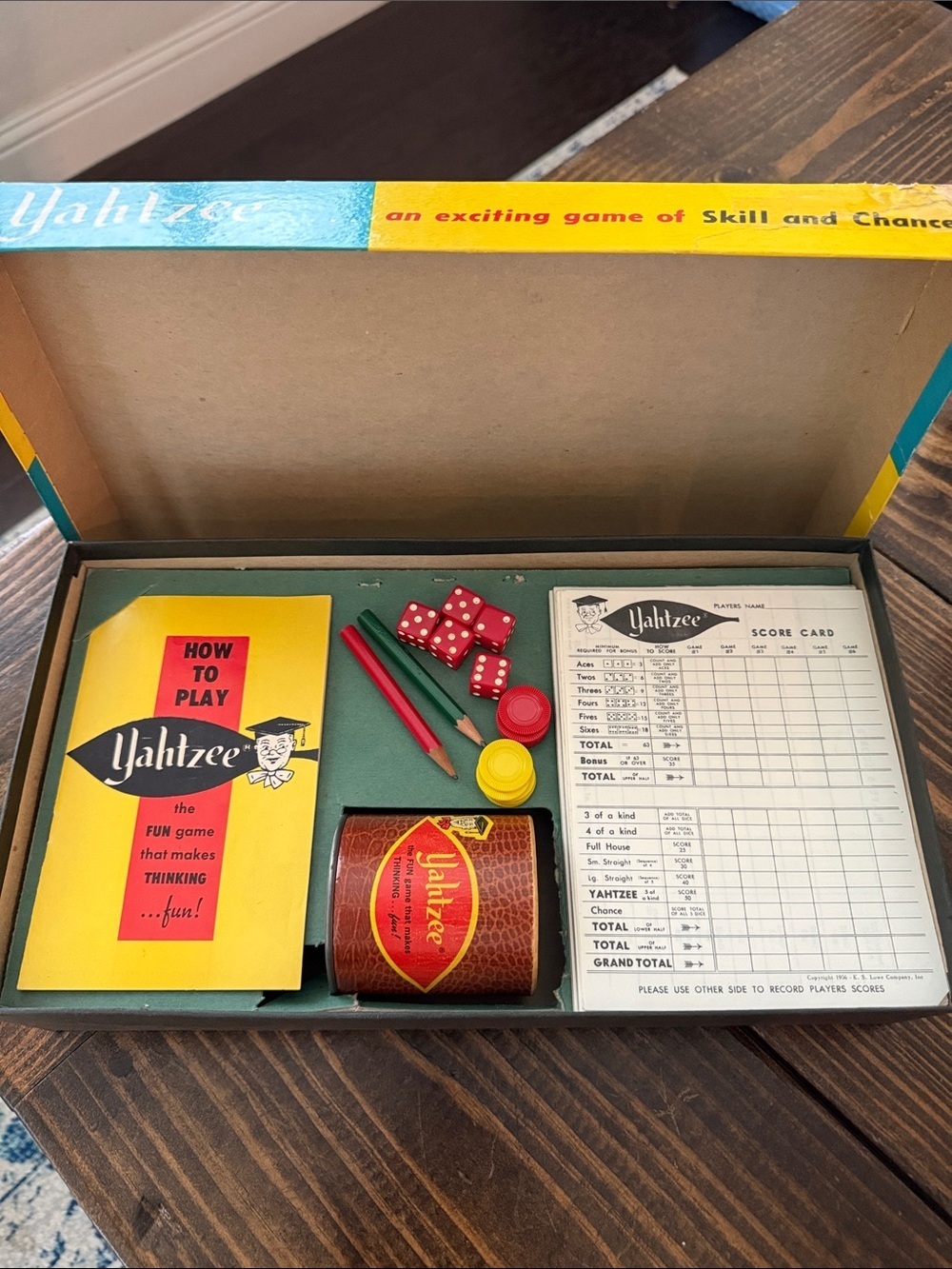 1956 Classic Yahtzee Family Game - Picture 2 of 5